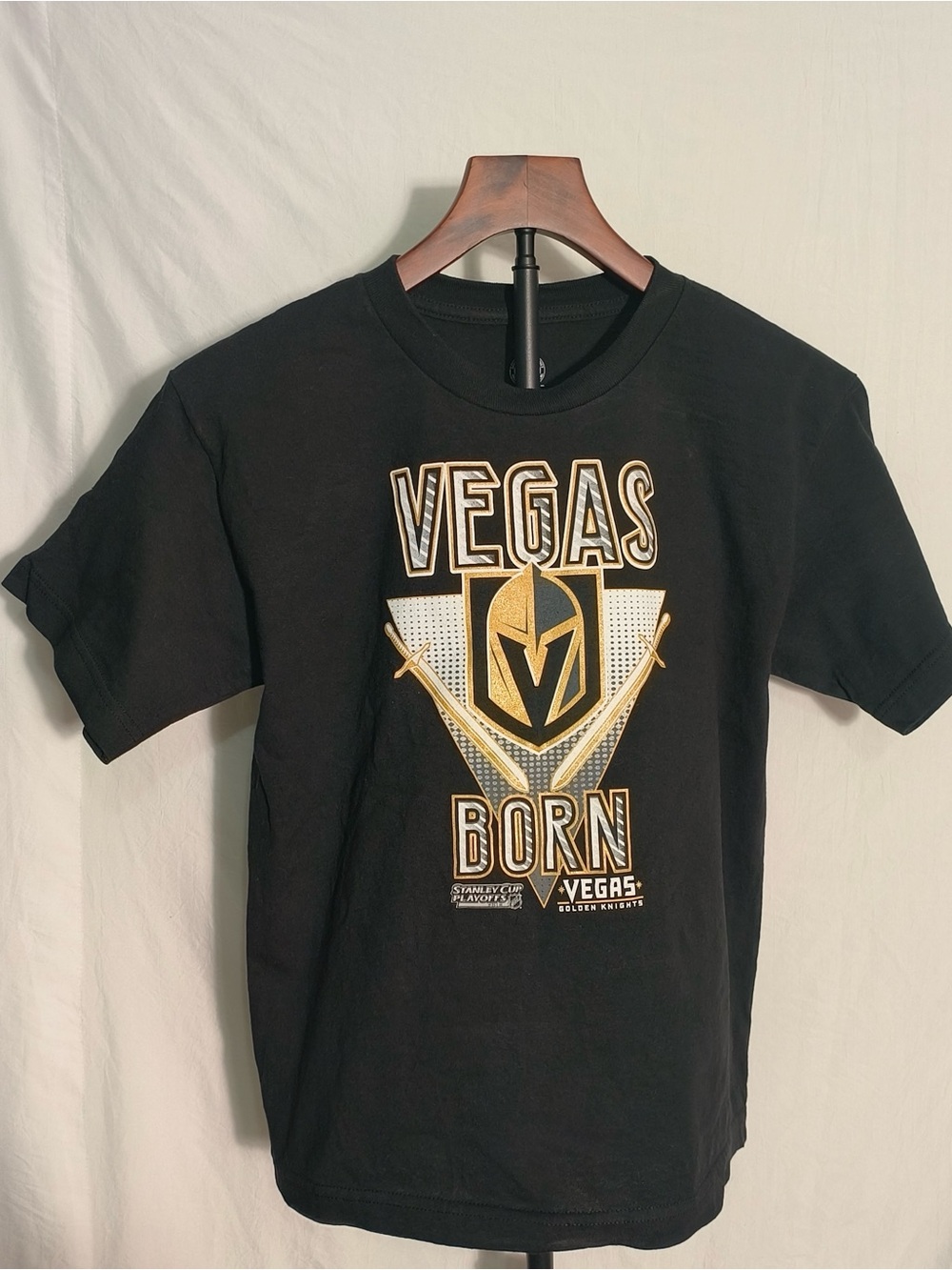 Vegas Golden Knights Youth L 14/16 Vegas Born Stanley Cup Playoffs T-Shirt